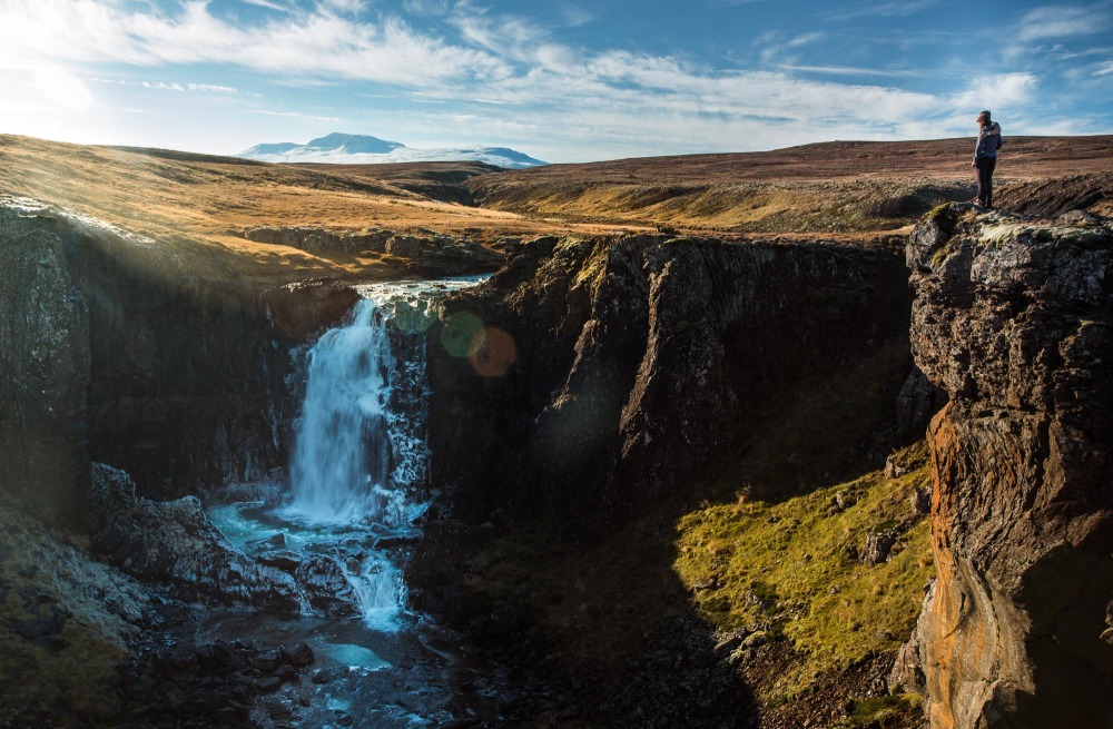 Waterfall F586 Road Iceland