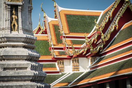 Colorful Roofs of Wat Pho